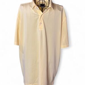 Greg Norman Play Dry Men’s Polo Shirt - Size Large - Yellow Golf Performance